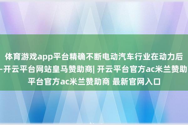 体育游戏app平台精确不断电动汽车行业在动力后果上的核肉痛点-开云平台网站皇马赞助商| 开云平台官方ac米兰赞助商 最新官网入口
