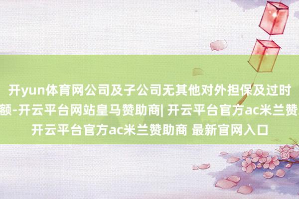 开yun体育网公司及子公司无其他对外担保及过时对外担保的践诺数额-开云平台网站皇马赞助商| 开云平台官方ac米兰赞助商 最新官网入口