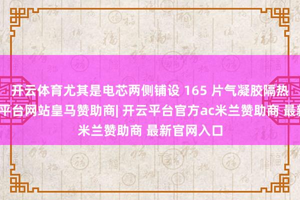 开云体育尤其是电芯两侧铺设 165 片气凝胶隔热材料-开云平台网站皇马赞助商| 开云平台官方ac米兰赞助商 最新官网入口