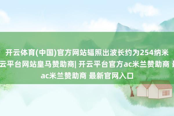 开云体育(中国)官方网站辐照出波长约为254纳米的紫外光-开云平台网站皇马赞助商| 开云平台官方ac米兰赞助商 最新官网入口